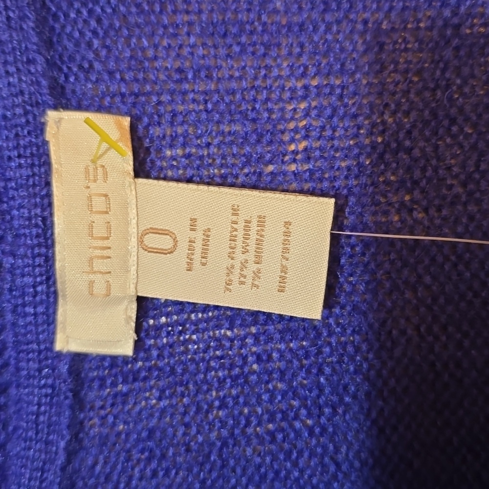 Chico's Ruffle Roxie Cocoon Open Front Cardigan - Picture 5 of 9